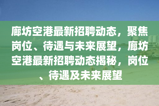 廊坊空港最新招聘动态,聚焦岗位、待遇与未来展望,廊坊空港最新招聘动态揭秘,岗位、待遇及未来展望